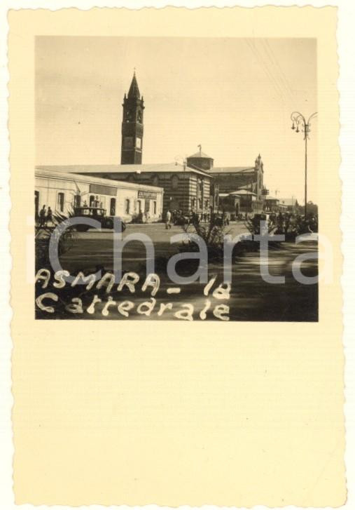 Fotografia d epoca originale 1940 ca AOI ASMARA ERITREA Architettura  La cattedrale  Foto ANIMATA 6x9 cm 1