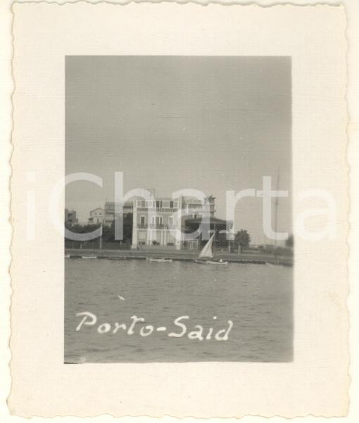 Fotografia d epoca originale 1935 ca PORT SAID EGYPT The Casino Palace Hotel  Original photo 6x8 cm 1