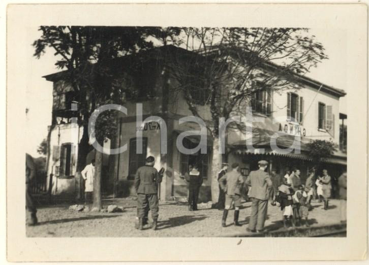 Fotografia d epoca originale 1935 ca AOI ERITREA  GHINDA  Stazione ferroviaria  Foto ANIMATA 9x6 cm 1