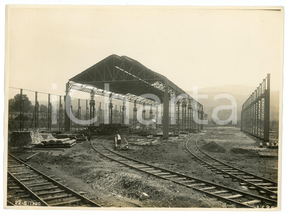 Fotografia d epoca originale 1920 BRESCIA Via dei bagni 4 FONDERIA VANZANI Costruzione capannoni  Foto 2 1
