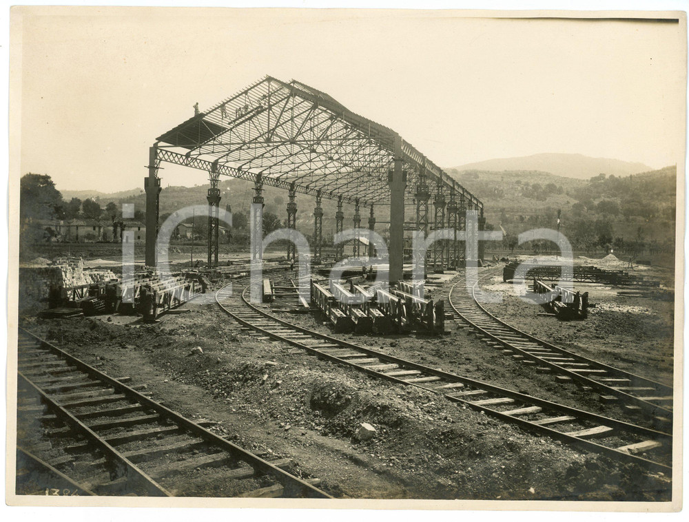 Fotografia d epoca originale 1920 BRESCIA Via dei bagni 4 FONDERIA VANZANI Costruzione capannoni  Foto 1 1