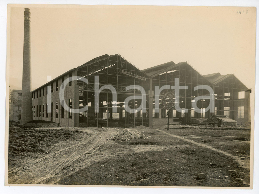 Fotografia d epoca originale 1920 BRESCIA Via dei bagni 4 FONDERIA VANZANI Costruzione capannoni  Foto 7 1