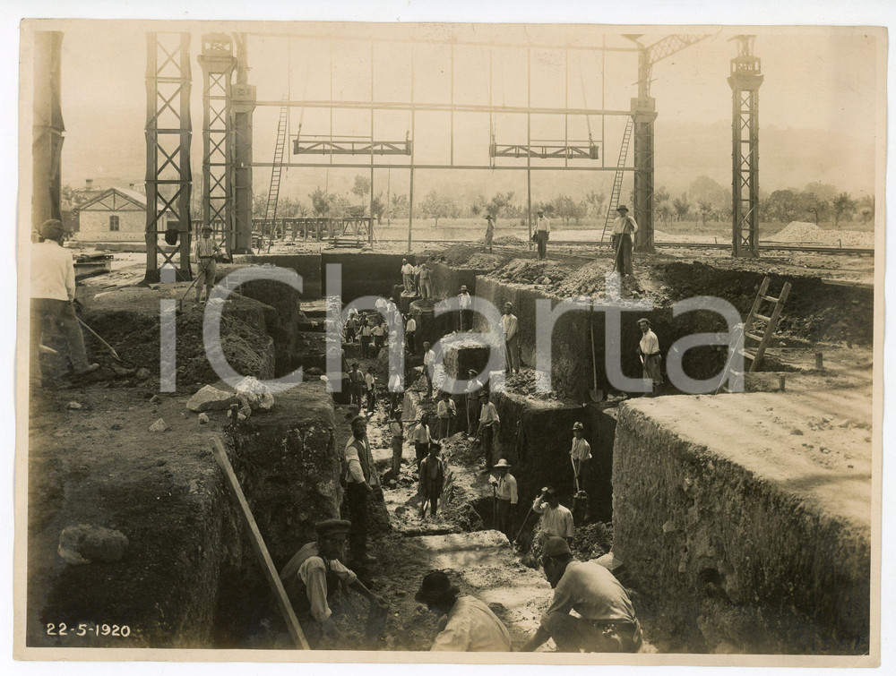 Fotografia d epoca originale 1920 BRESCIA Via dei bagni 4 FONDERIA VANZANI Costruzione rete impianti  Foto 1 1