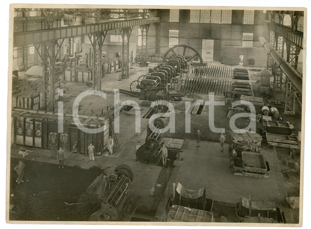 Fotografia d epoca originale 1920 BRESCIA Via dei bagni 4 FONDERIA VANZANI Operai al lavoro  Foto 1 1