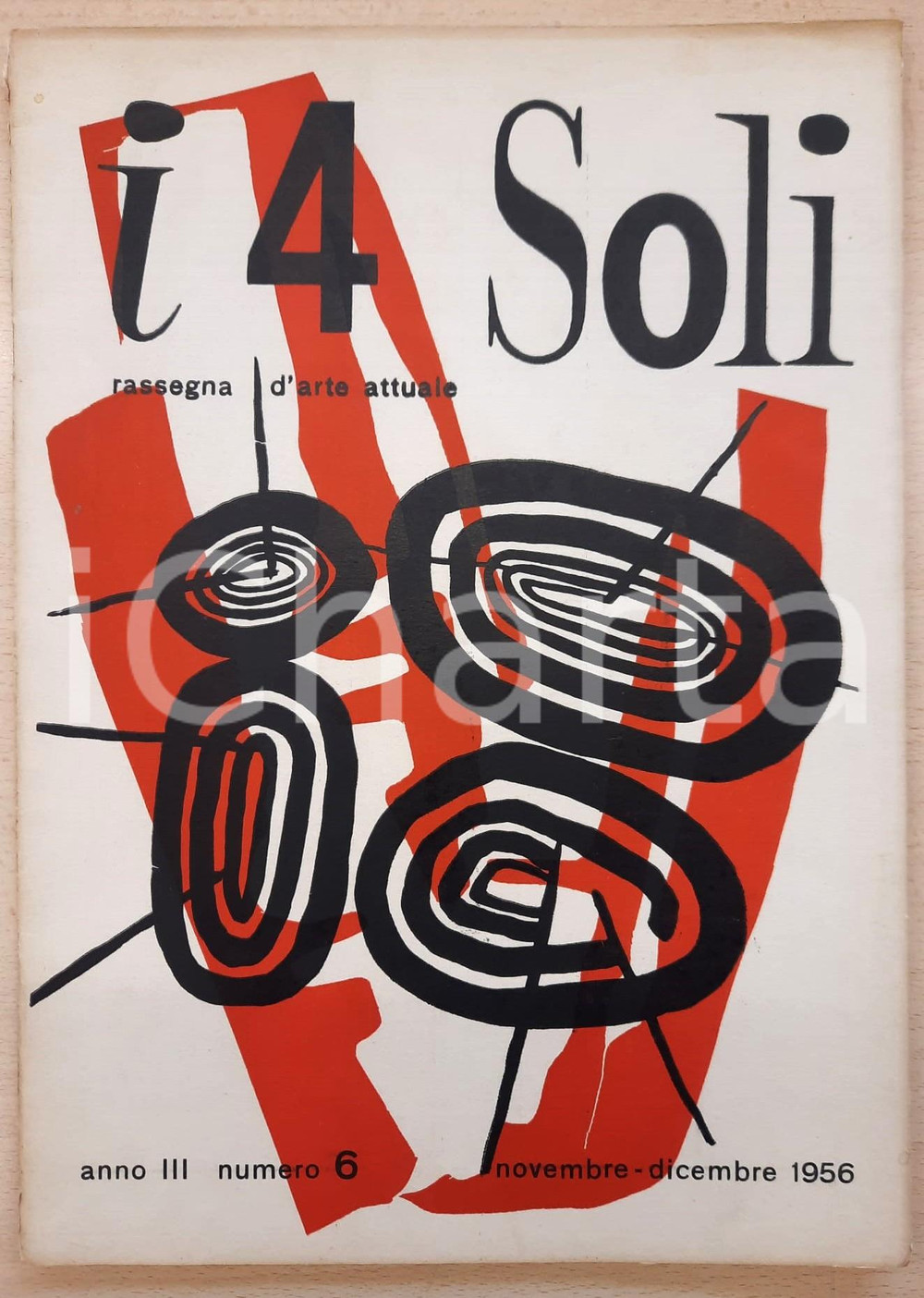 Giornale, rivista storica 1956 I 4 SOLI Rassegna d arte attuale Anno III n.6  Premio teatrale Marzotto 1