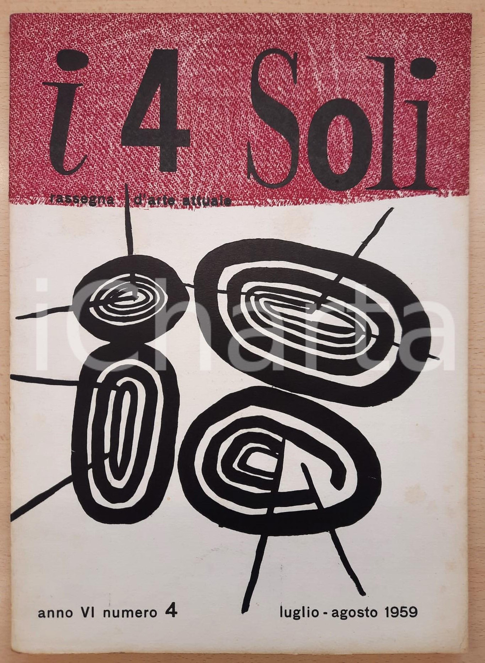 Giornale, rivista storica 1959 I 4 SOLI Rassegna d arte attuale Anno VI n.4  XI Premio Lissone di ARGAN 1
