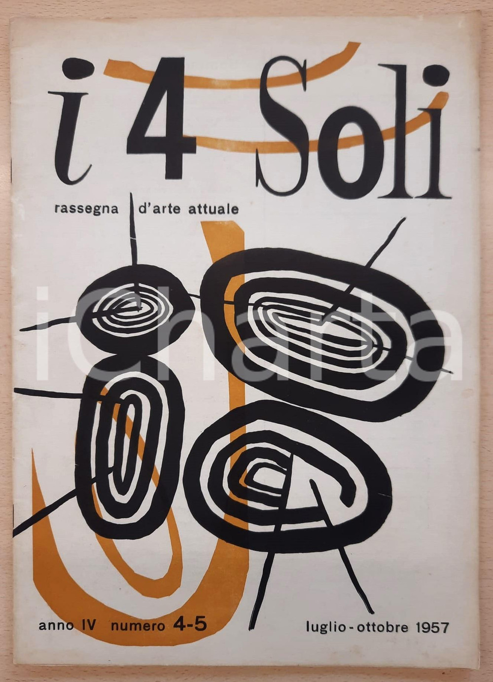 Giornale, rivista storica 1957 I 4 SOLI Rassegna d arte attuale Anno IV n45 Carla Accardi di Michel Tapiè 1
