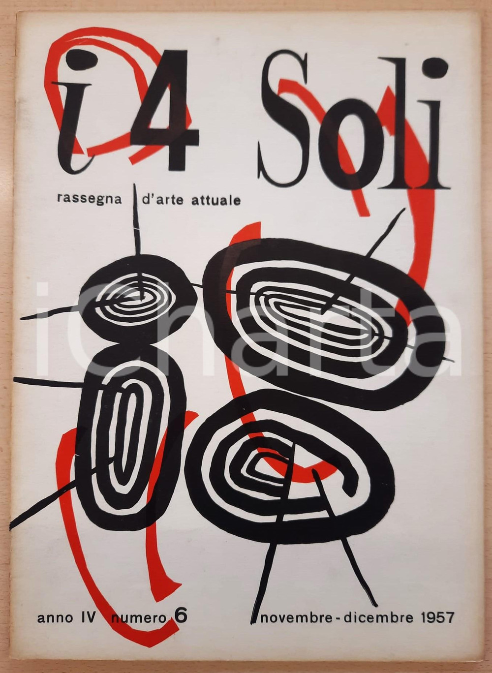 Giornale, rivista storica 1957 I 4 SOLI Rassegna d arte attuale Anno IV n.6  Emilio Vedova  Rivista 1