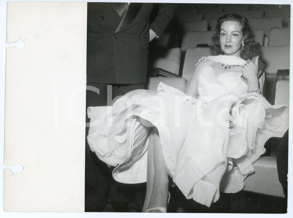 Fotografia d epoca originale 1955 ca CINEMA Maria FELIX in abito bianco  Foto 24x18 cm 1