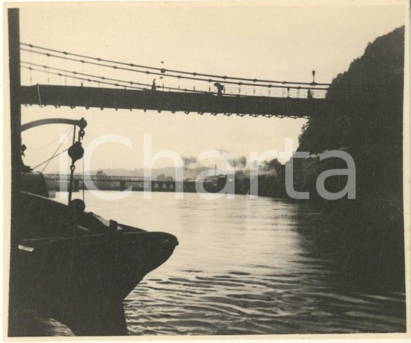Fotografia d epoca originale 1910 ca SASSO MARCONI  Ponte di VIZZANO  Foto artistica ANIMATA 12x9 cm 1