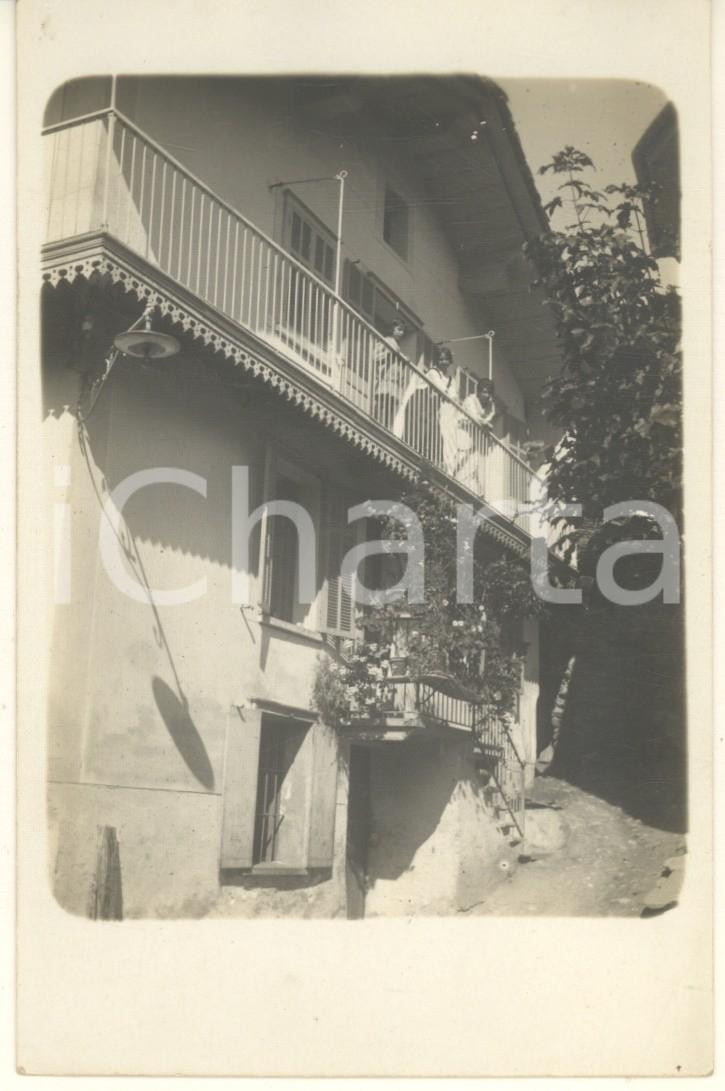 Fotografia d epoca originale 1915 ca COURMAYEUR AO Villa BROCHEREL Foto animata 9x14 cm 1