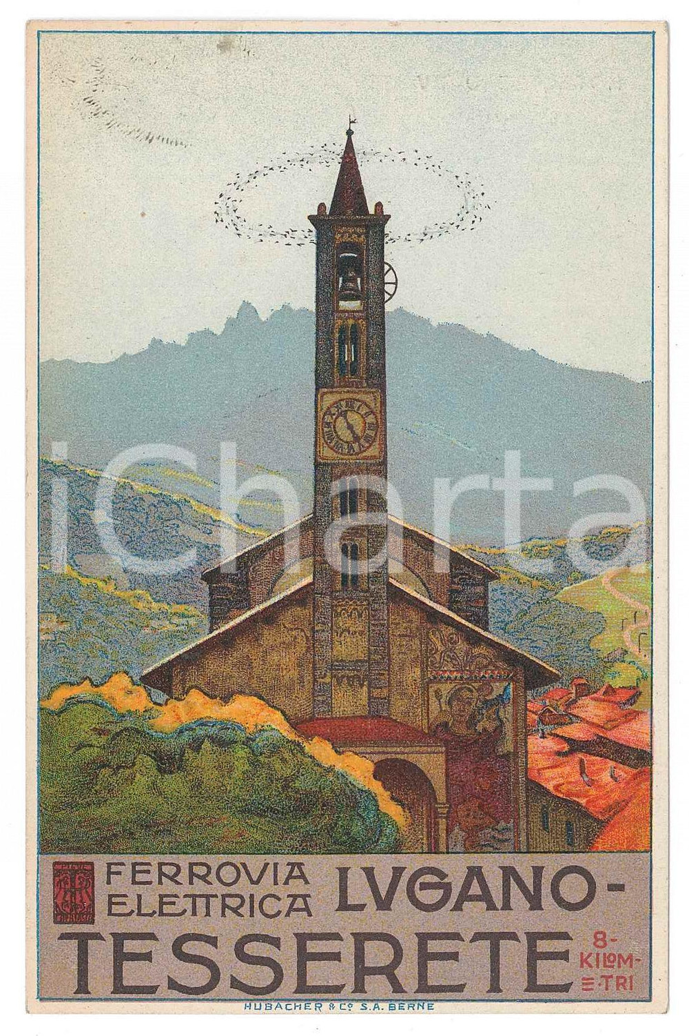 Oggetto da collezione cartaceo 1930 ca PARADISO Menu dell Hotel BeauRivage FERROVIA LUGANO  TESSERETE 1