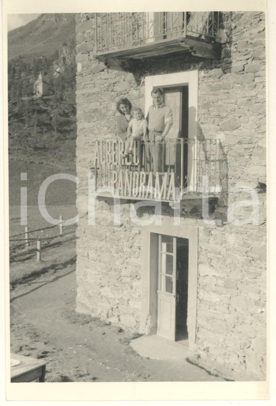Fotografia d epoca originale 1960 ca CHENEIL / VALTOURNANCHE Albergo Panorama Foto animata 1 11x16 1
