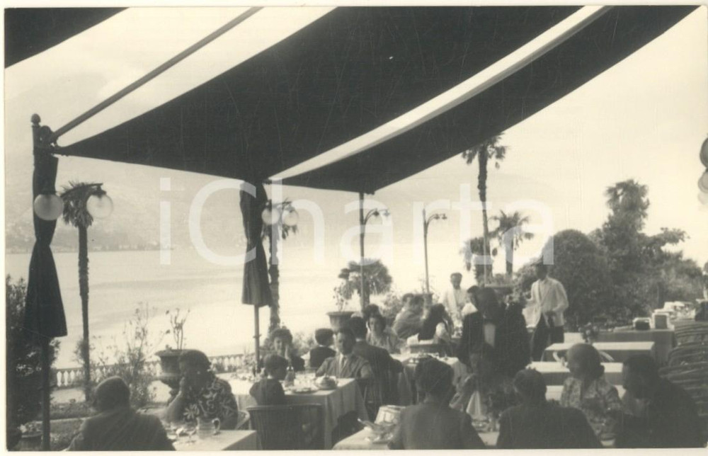 Fotografia d epoca originale 1965 ca BELLAGIO Grand Hotel VILLA SERBELLONI Ristorante Foto vintage 14x9 cm 1