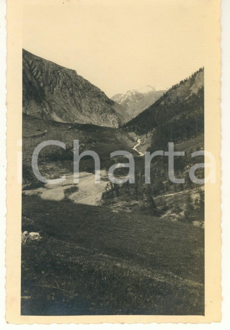 Fotografia d epoca originale 1940 ALPI  Valle dell UBAYE vista da Comba Bremont Foto 9x14 cm 1