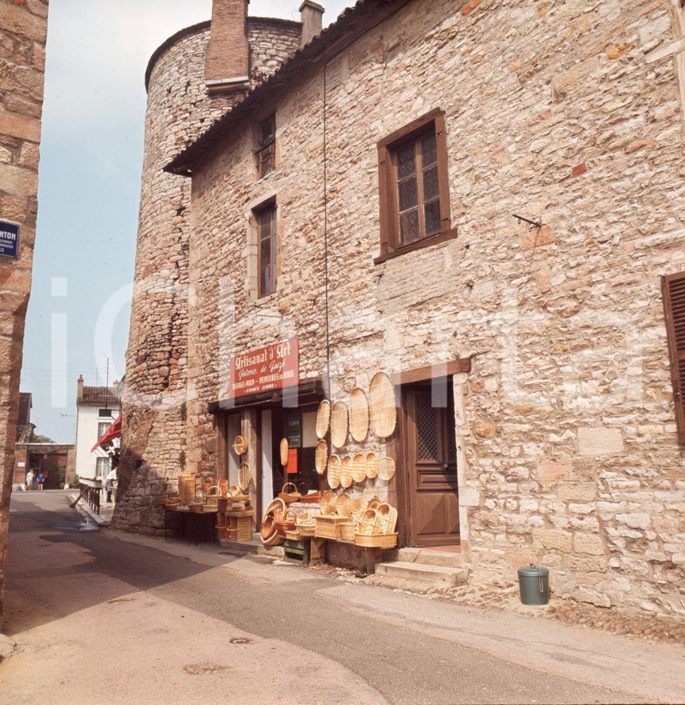 Fotografia d epoca originale 1970ca TOURNUS F Artisanat d Art DIAPOSITIVA ORIGINALE 1