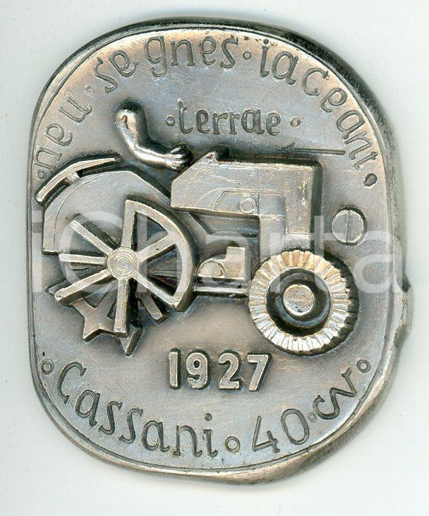 Oggetto da collezione cartaceo 1957 ? Trattore CASSANI 40 CV Medaglia commemorativa 4x5 cm 1