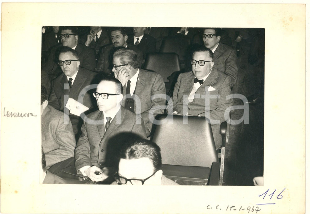 Fotografia d epoca originale 1967 ROMA Comitato Centrale del PSI  Antonio Glauco CASANOVA Foto 25x17 cm 1