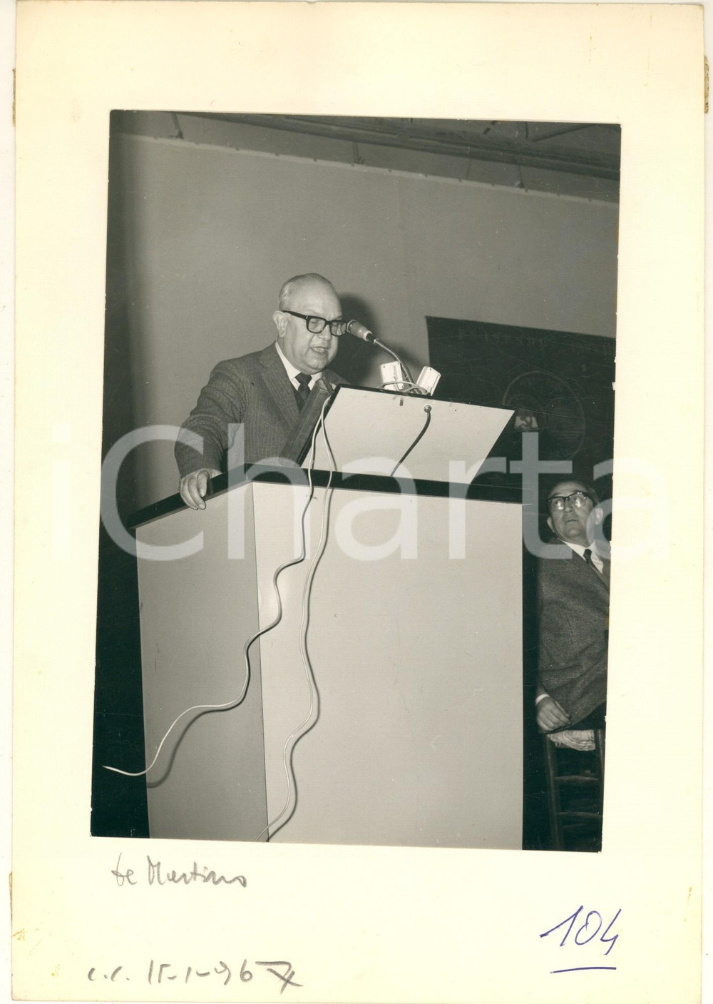 Fotografia d epoca originale 1967 ROMA Comitato Centrale del PSI  Francesco DE MARTINO Foto 17x25 cm 1