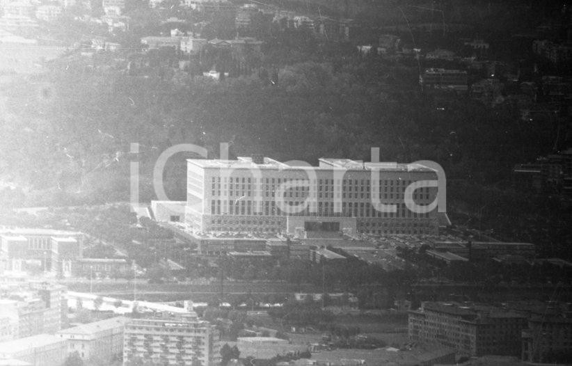 Fotografia d epoca originale 1970ca ROMA Scatto aereo della Farnesina e pendi Monte Mario NEGATIVO ORIGINALE 1
