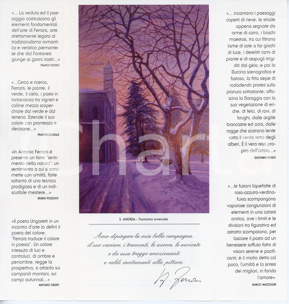 Materiale pubblicitario d’epoca 1995 ca BIELLA Circolo di Via Gramsci 19  Mostra di Antonio FERRARI Pieghevole 1