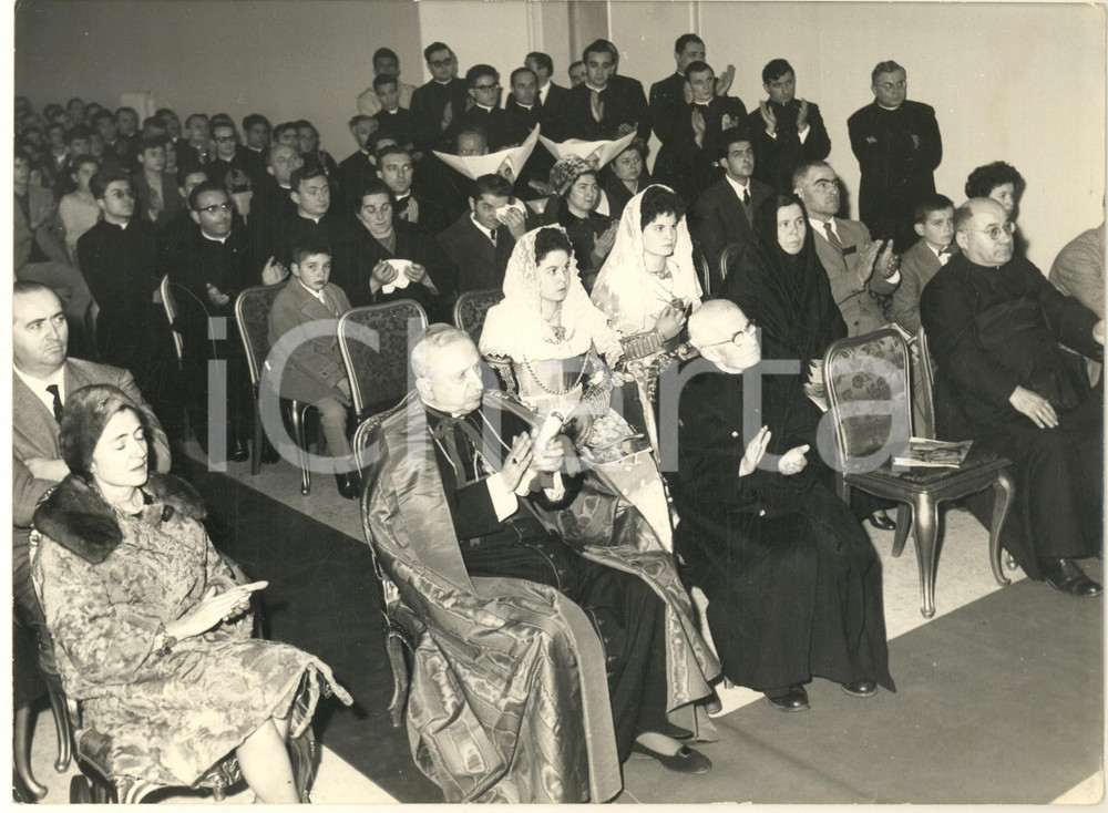 Fotografia d epoca originale 1961 ROMA Premiazione Famiglia Cristiana Carla GRONCHI Don ALBERIONE Foto 3 1