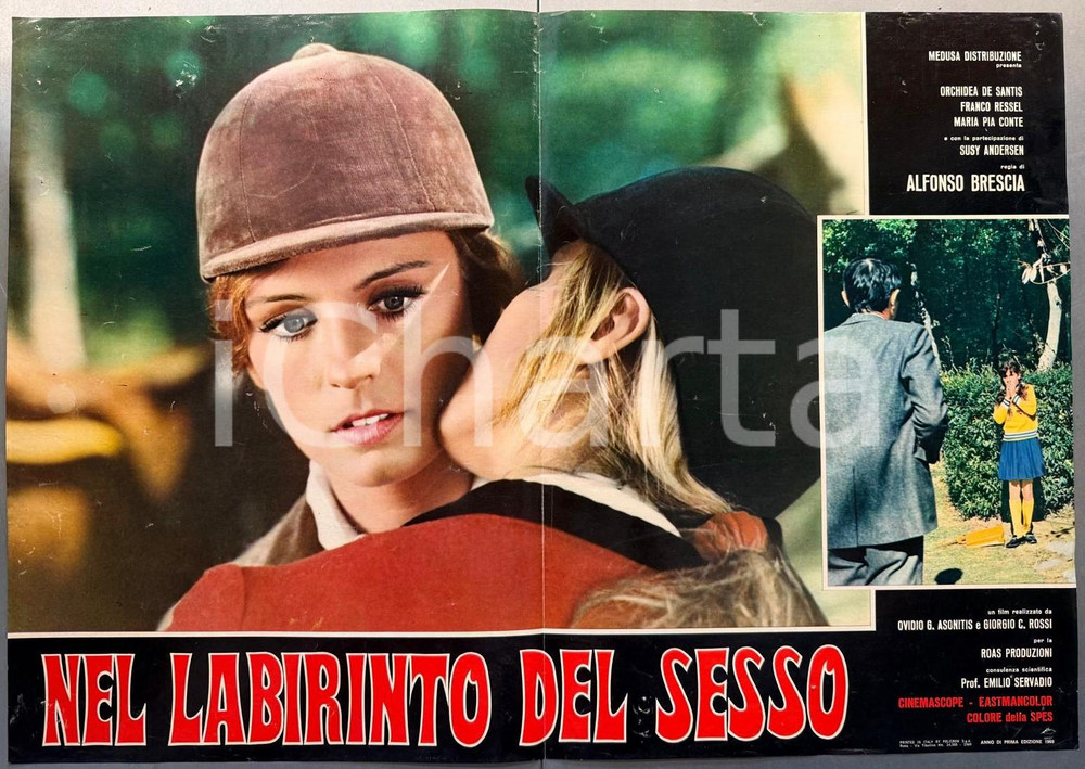 Materiale cinematografico d’epoca 1969 NEL LABIRINTO DEL SESSO Orchidea DE SANTIS Alfonso BRESCIA Fotobusta 1