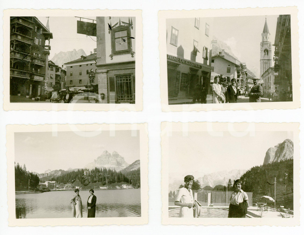 Fotografia d epoca originale 1933 CORTINA D AMPEZZO Centro HOTEL TRE CROCI Cime di Lavaredo  Lotto 4 foto 1