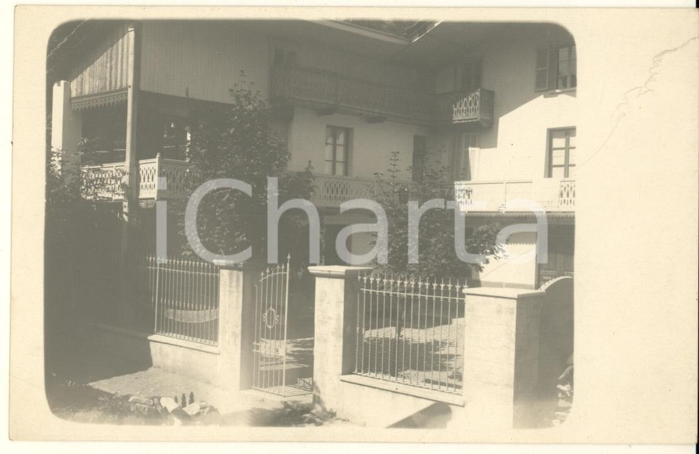 Fotografia d epoca originale 1915 ca COURMAYEUR Appartamenti per villeggiatura Foto 14x9 cm 1