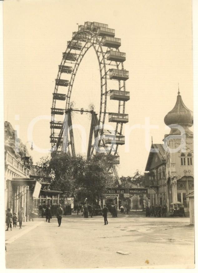 Fotografia d epoca originale 1920 ca WIEN PRATER  Wiener Riesenrad / Ruota panoramica Foto animata 8x11 cm 1