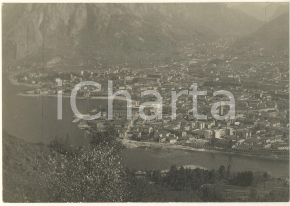 Fotografia d epoca originale 1950 ca LECCO Veduta panoramica aerea Fotografia 15x10 cm 1