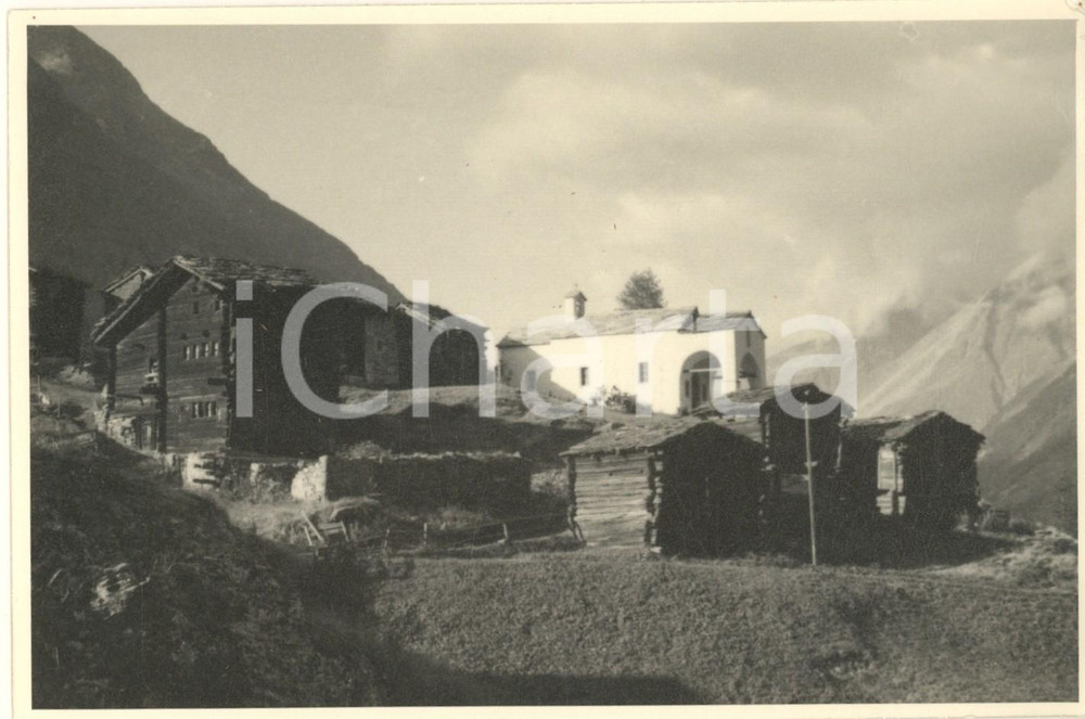 Fotografia d epoca originale 1950 ca BLATTEN SVIZZERA Cappella Maria Rosenkranzkönigin Foto 18x12 cm 1