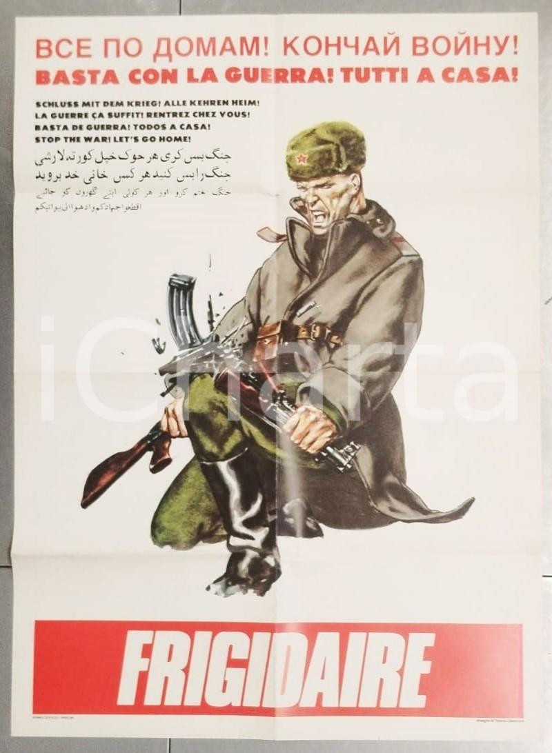 Oggetto da collezione cartaceo 1983 FRIGIDAIRE Basta con la guerra  Tanino LIBERATORE Filippo SCOZZARI Poster 1