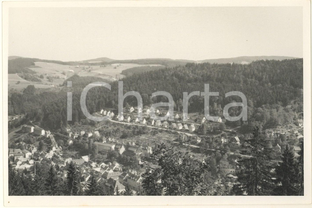 Fotografia d epoca originale 1960 ca Foresta Nera  TRIBERG GERMANY Veduta panoramica Foto 17x12 cm 1
