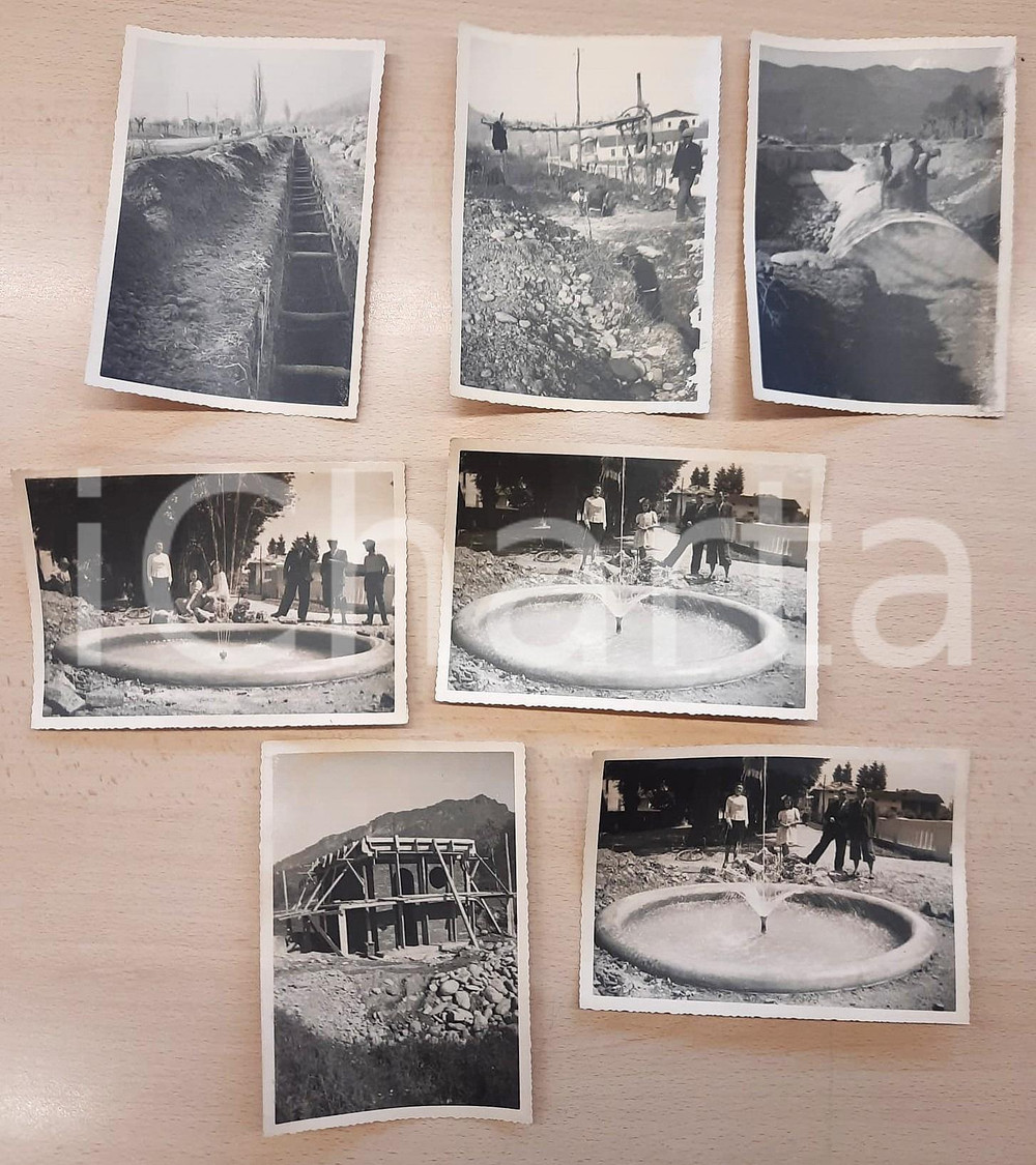 Fotografia d epoca originale 1938/39 REVELLO CN Lavori acquedotto e fontana  Lotto 7 foto VINTAGE 10x15 1