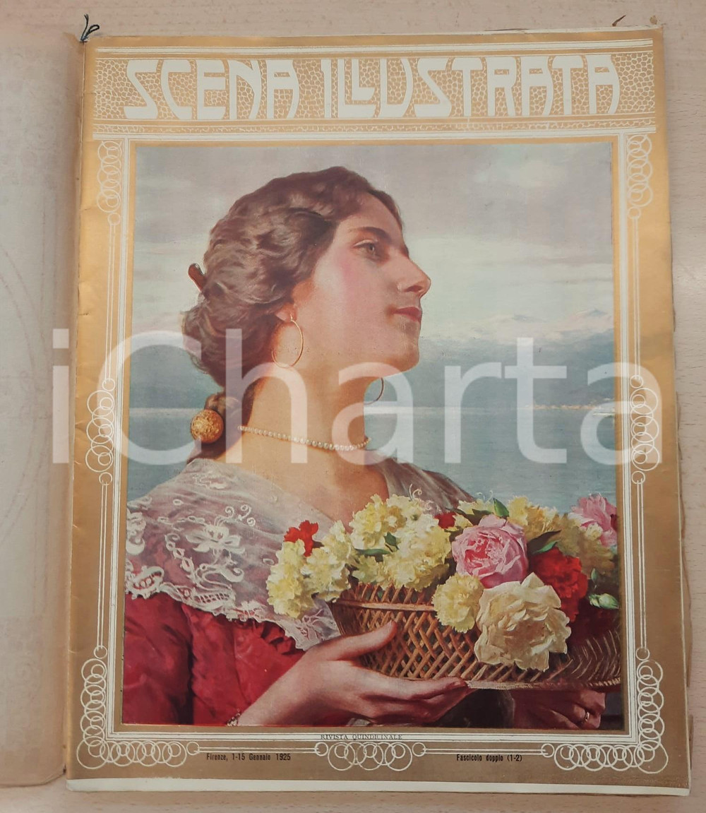 Giornale, rivista storica 1925 SCENA ILLUSTRATA Orologi di cattivo augurio n° 12 Edizione GRAN LUSSO 1