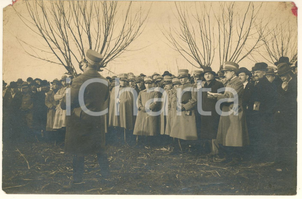 Fotografia d epoca originale 1925 ca VARESE Evento con ufficiali REGIO ESERCITO Foto Cav. A. MORBELLI 17x12 1