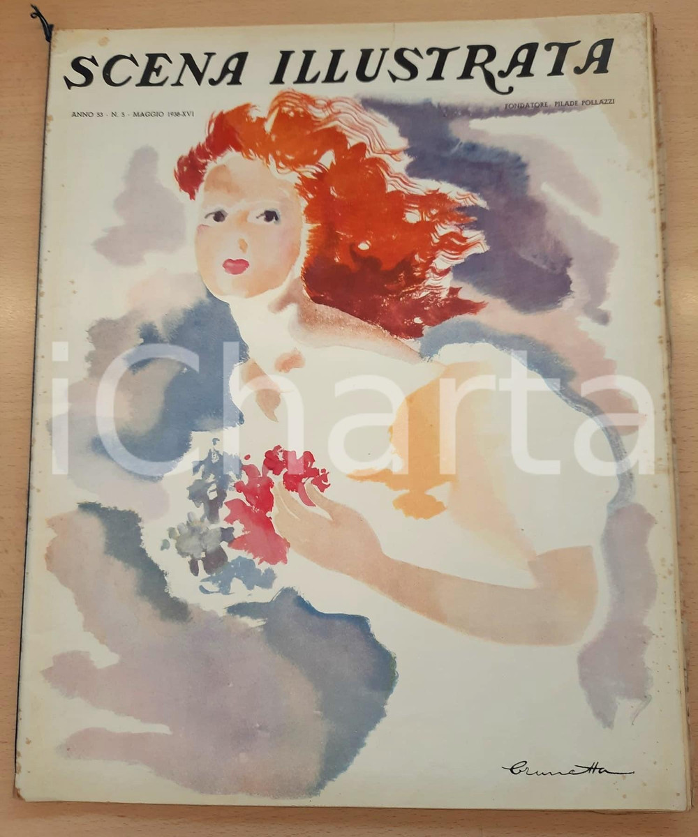 Giornale, rivista storica 1938 SCENA ILLUSTRATA F. T. Marinetti  Arte Cucinaria  n°5 Edizione GRAN LUSSO 1