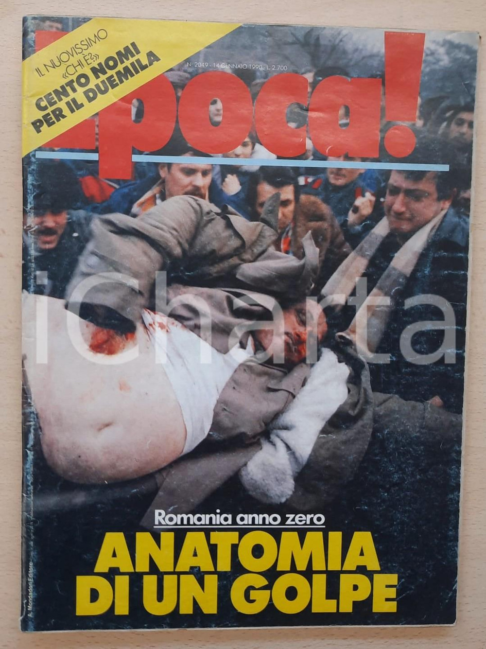 Giornale, rivista storica 1990 EPOCA!  Romania anno zero. Anatomia di un golpe Rivista settimanale 1