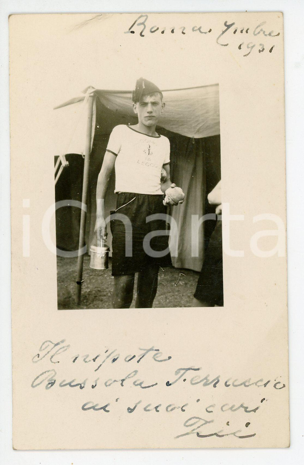 Fotografia d epoca originale 1931 ROMA  CAMPO DUX Ferruccio BUSSOLA Balilla ONB COMO  LECCO Foto 1