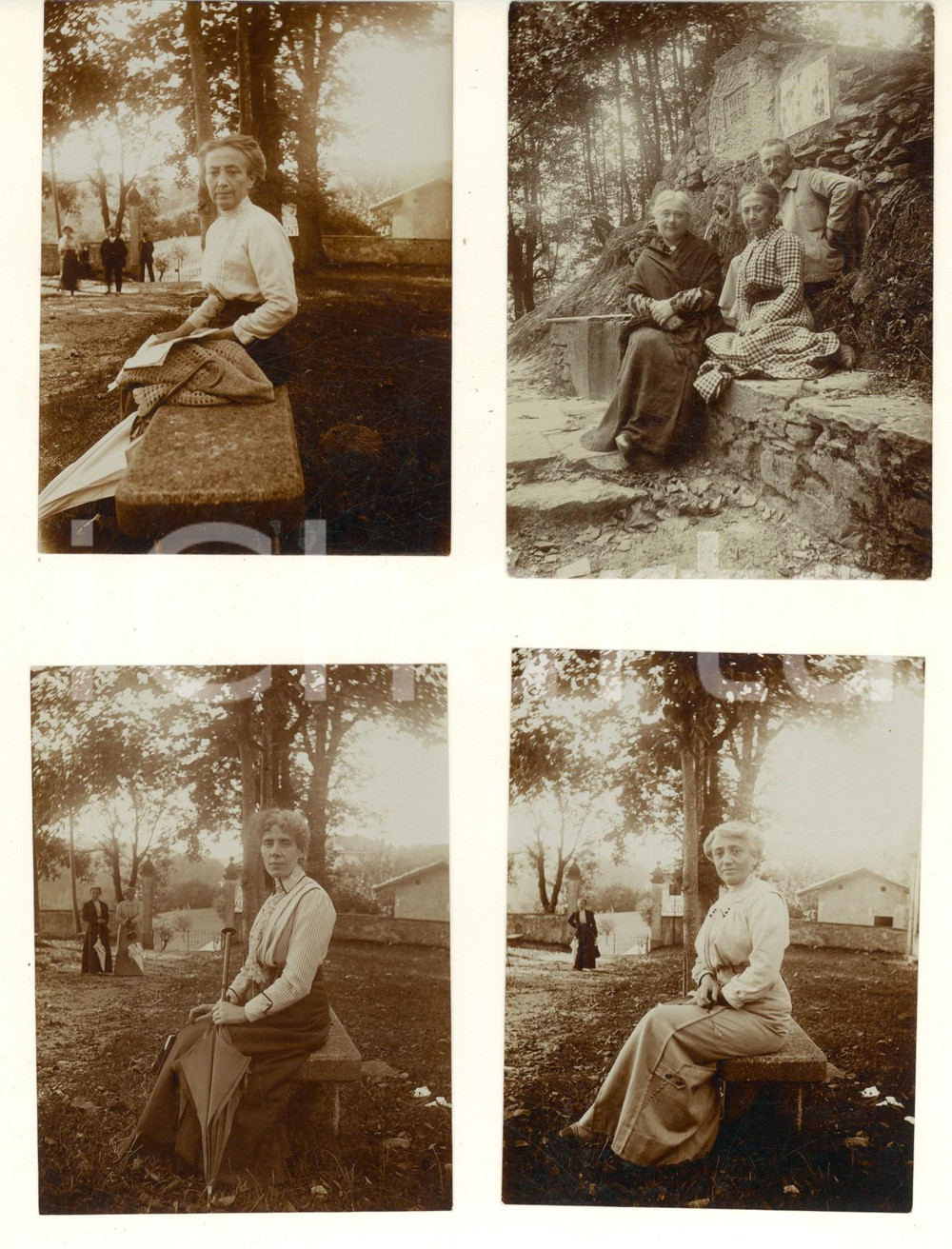 Fotografia d epoca originale Ottobre 1912 SANT ANTONIO / LAGO DELLA BALMA Escursionisti Lotto 4 foto 8x11 cm 1