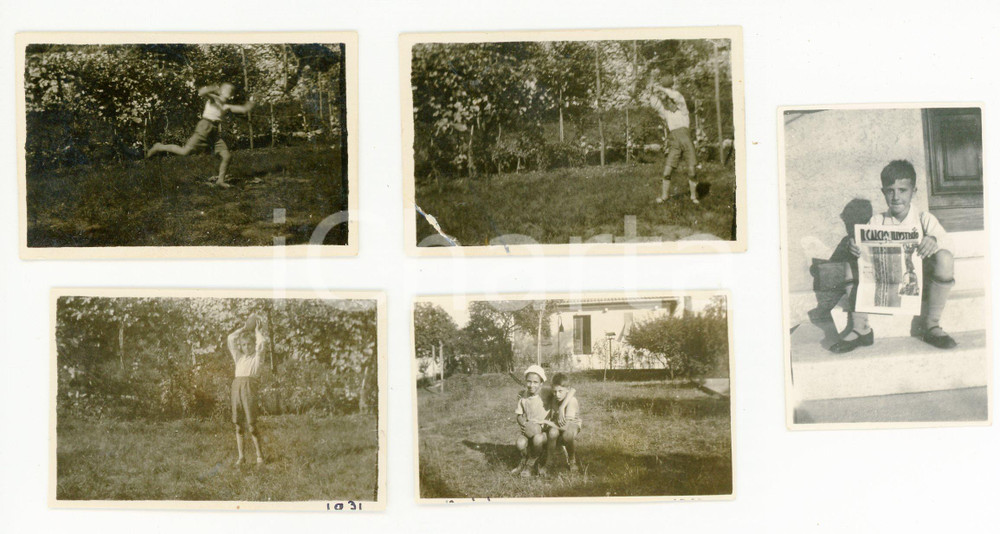 Fotografia d epoca originale 1931 TRIESTE  OPICINA Bimbi giocano a palla  Bimbo con CALCIO ILLUSTRATO Lotto 1