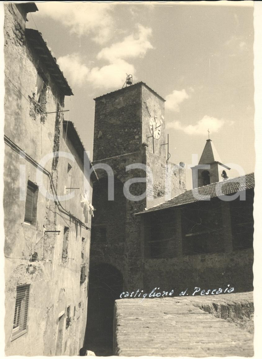 Fotografia d epoca originale 1965 ca CASTIGLIONE DELLA PESCAIA Torre dell Orologio Foto artistica 10x15 cm 1