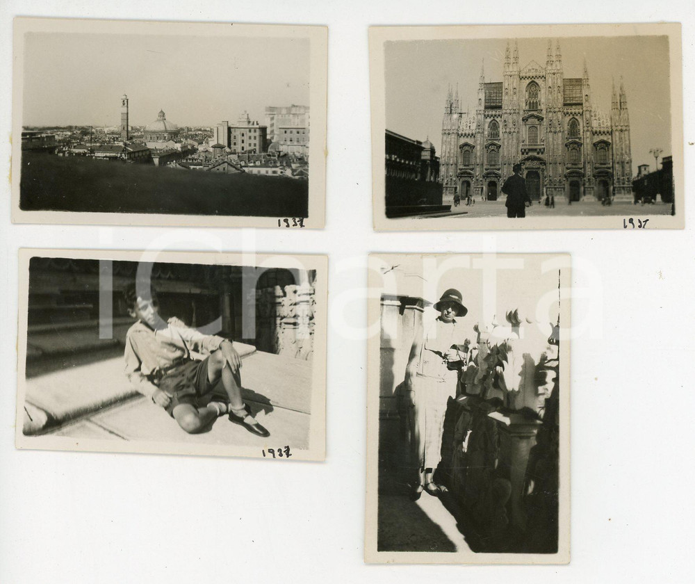 Fotografia d epoca originale 1932 DUOMO DI MILANO Madre e figlio visitano le terrazze  Lotto 4 foto 1
