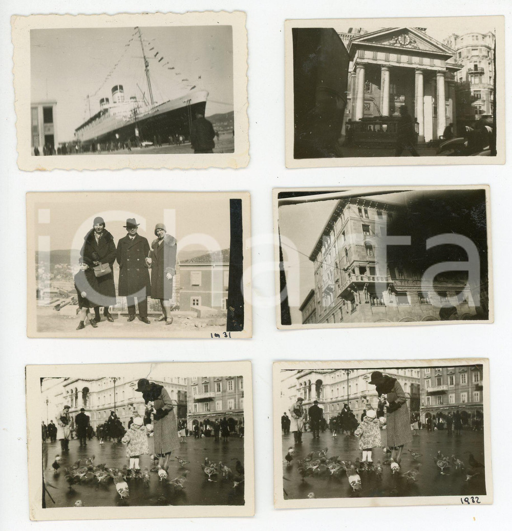 Fotografia d epoca originale 1931 TRIESTE Nave CONTE DI SAVOIA Piazza Unità PIAZZA DELLA BORSA Lotto 6 foto 1