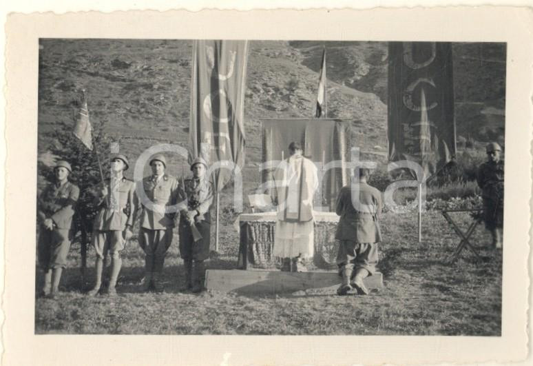 Fotografia d epoca originale 1935 ca AOI ETIOPIA ? Messa al campo  Cerimonia militare Foto 9x6 cm 1