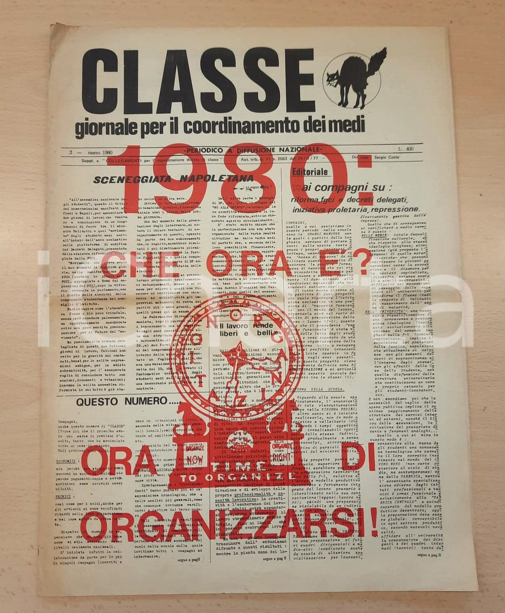 Giornale, rivista storica 1980 CLASSE Sviluppo del capitale e ristrutturazione della scuola Giornale n°2 1