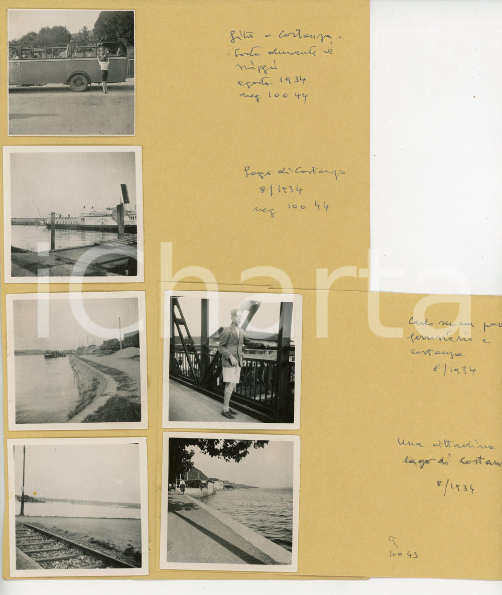 Fotografia d epoca originale 1934 BODENSEE  LAGO DI COSTANZA Piroscafo ZAEHRINGEN Lotto 6 fotografie 1
