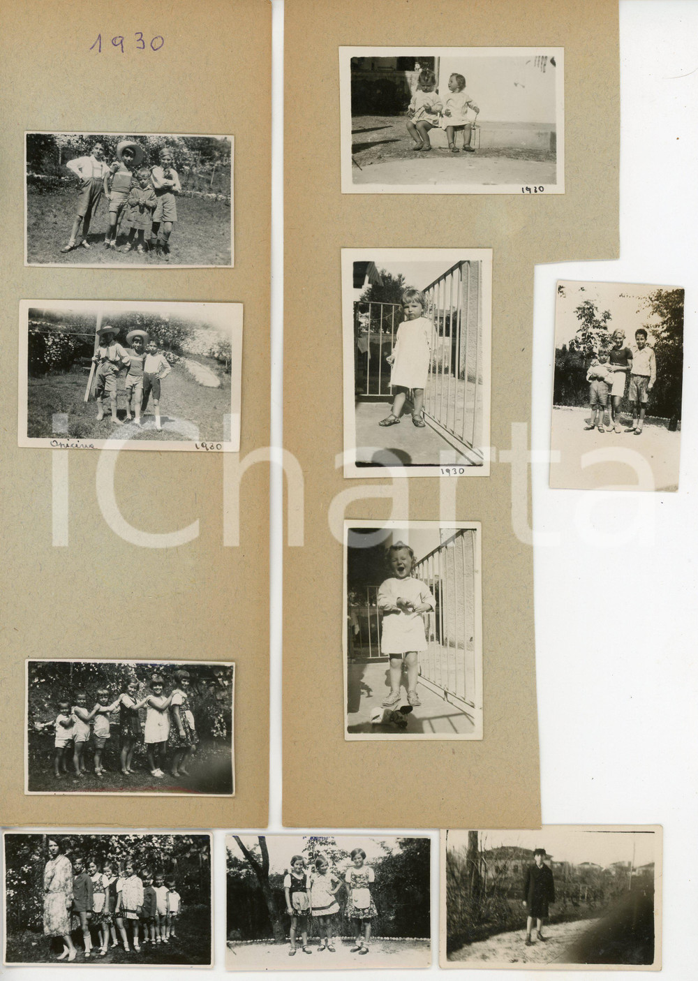 Fotografia d epoca originale 1930 ca TRIESTE  OPICINA Bambini in posa  Lotto 10 foto 1 1