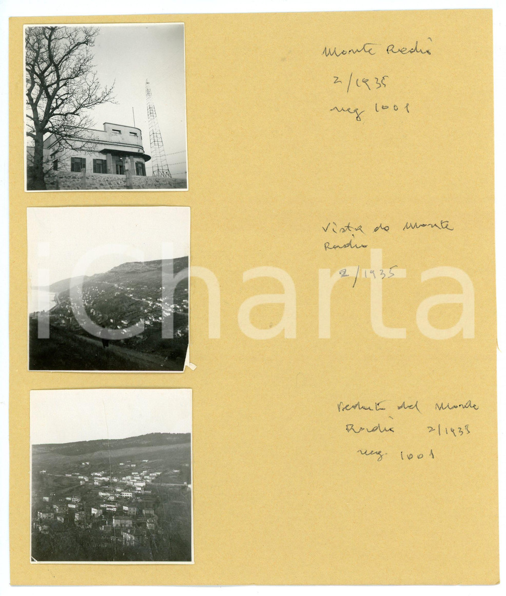 Fotografia d epoca originale 1935 TRIESTE Trstenik MONTE RADIO e vedute della città  Lotto 3 fotografie 1